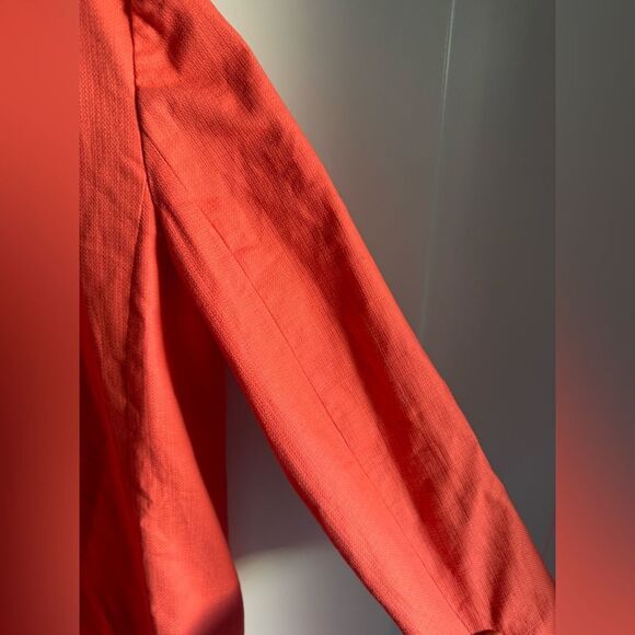 J. Crew Factory Collarless Coat Coral - Picture 8 of 8